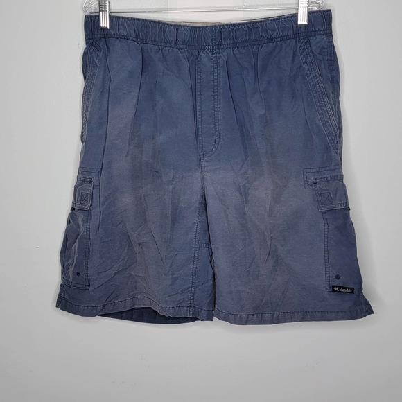 Columbia Mens L Swim Shorts Trunks Navy Drawstring Mesh Lined Hiking Fishing - Picture 1 of 7